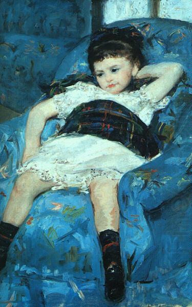 Mary Cassatt Little Girl in a Blue Armchair china oil painting image